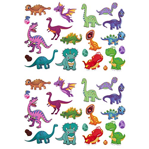 Oblique Unique® Kinder Dino Tattoos 38 Stück Farbenfroh Temporär Dinosaurier Tattoo zum Spielen Spielspass für Jungs zum Kindergeburtstag von Oblique Unique