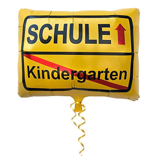 Oblique Unique® Kindergarten/Schule Ortsschild Folien Luftballon Hänge Deko für Einschulung Schuleinführung Schulanfang Schulstart Schule Ballon von Oblique Unique