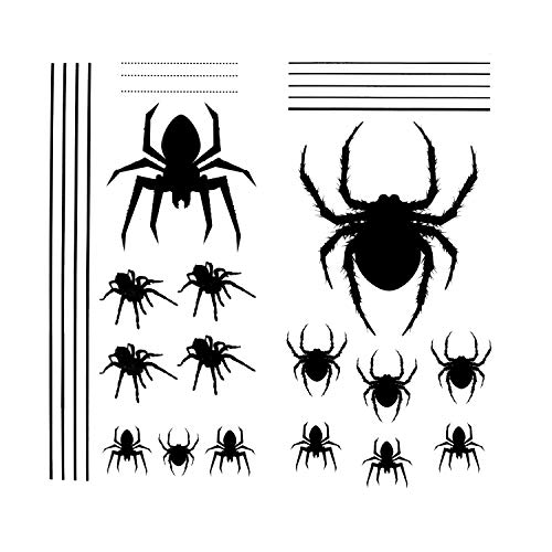 Oblique-Unique® Spinnen Sticker Aufkleber Realistisch Schaurig Haarig Horror Halloween Deko Schwarz von Oblique Unique