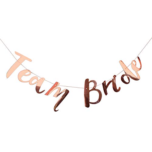 Oblique Unique® Team Bride Girlande Banner 1,2m - Rose Gold - JGA Junggesellinnenabschied Hen Party Deko von Oblique Unique