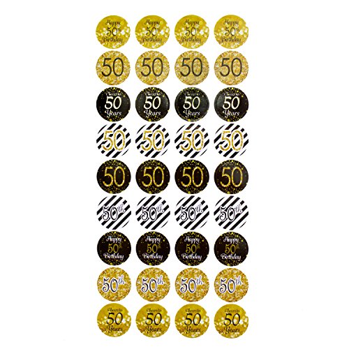 Oblique Unique® 50. Geburtstag Jubiläum goldene Hochzeit Sticker Aufkleber 108 Stück Feier Party Dekoration Oblique Unique® 50. Geburtstag Jubiläum goldene Hochzeit Sticker Aufkleber 108 Stück Feier Party Dekoration von Oblique Unique