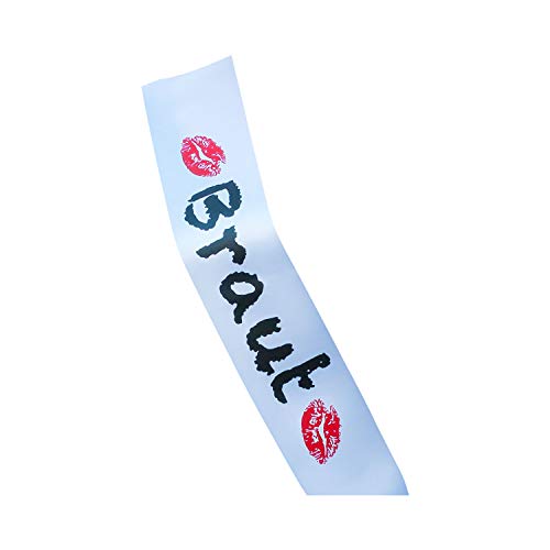 Oblique Unique Braut JGA Schärpe Junggesellenabschied - Braut mit zwei Küssen - Hen Party Sash Bride To Be von Oblique Unique