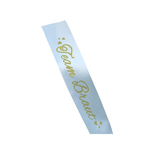 Oblique Unique Braut JGA Schärpe Junggesellenabschied - Team Braut in Creme mit goldenen Aufdruck - Hen Party Sash Bride To Be Oblique Unique Braut JGA Schärpe Junggesellenabschied - Team Braut in Creme mit goldenen Aufdruck - Hen Party Sash Bride To Be von Oblique Unique