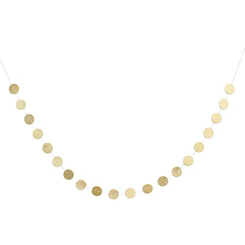 Oblique Unique Deckenhänger Papier Kreis Girlande Banner - Farbe wählbar - Deko für Geburtstag Hochzeit Jubiläum Party (Gold) von Oblique Unique