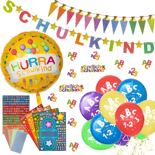 Oblique Unique Einschulung Deko Set Schuleinführung für Jungen und Mädchen mit Schulkind Deko DIY Teelichter Girlanden Konfetti Folienballon Ballons DIY Deko Schulanfang Oblique Unique Einschulung Deko Set Schuleinführung für Jungen und Mädchen mit Schulkind Deko DIY Teelichter Girlanden Konfetti Folienballon Ballons DIY Deko Schulanfang von Oblique Unique