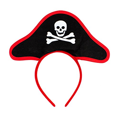 Oblique-Unique® Haarreifen Piraten Hut für Piratenkostüm Fasching Karneval Motto Party Accessoire von Oblique Unique