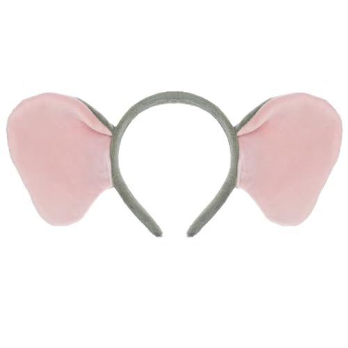 Oblique Unique Haarreifen mit Elefanten Ohren Haarreif Elefant Kostüm Accessoire für Kinder Damen Herren Fasching Karneval Motto Party von Oblique Unique