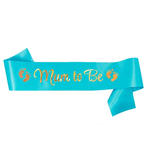Oblique-Unique® Mum to Be Schärpe Baby Shower Party Schwangerschaft Mutterschaft werdende Mutti Mama - Farbe wählbar (Blau) von Oblique Unique