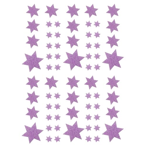Oblique Unique Weihnachts Sterne Sticker Stern Aufkleber als Deko für Weihnachten - Helllila von Oblique Unique
