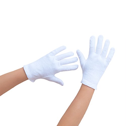 Oblique-Uniuqe® Kinder Baumwoll Handschuhe in weiß - auch für kleine Erwachsenenhände geeignet von Oblique Unique