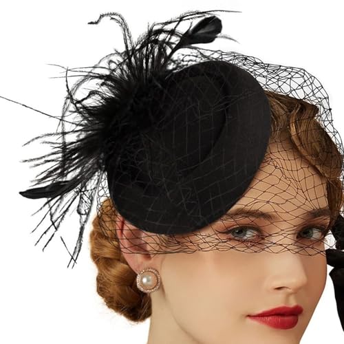 Bühnenauftritts-Kopfschmuck, atmungsaktiv, Netzgewebe, Kopfbedeckung, Tee-Party, Kopfschmuck für besondere Anlässe, eleganter Fascinator von Obotsnoi