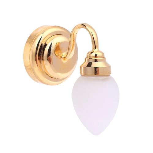 Klassische 1/12 Puppenhäuser Wandleuchte mit Milchglas-Schirm, Wandleuchter, Zubehör für Miniatur-Sammler, Miniatur-Szenenbeleuchtung Klassische 1/12 Puppenhäuser Wandleuchte mit Milchglas-Schirm, Wandleuchter, Zubehör für Miniatur-Sammler, Miniatur-Szenenbeleuchtung von Obotsnoi