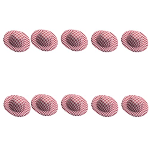 Obotsnoi 10 Stück unlackierte Miniatur-Hut, 5,8 cm, für handgefertigte Dekoration, leichter Stoff, Hüte für Hochzeiten, Kindergeburtstage, Partys, Huttyp kompatibel von Obotsnoi