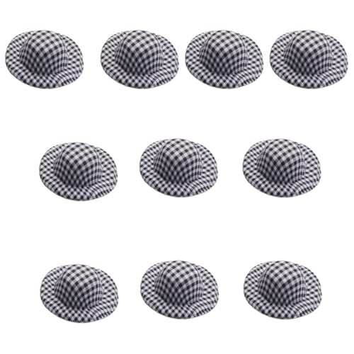Obotsnoi 10 Stück unlackierte Miniatur-Hut, 5,8 cm, für handgefertigte Dekoration, leichter Stoff, Hüte für Hochzeiten, Kindergeburtstage, Partys, Huttyp kompatibel von Obotsnoi