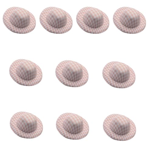 Obotsnoi 10 Stück unlackierte Miniatur-Hut, 5,8 cm, für handgefertigte Dekoration, leichter Stoff, Hüte für Hochzeiten, Kindergeburtstage, Partys, Huttyp kompatibel von Obotsnoi