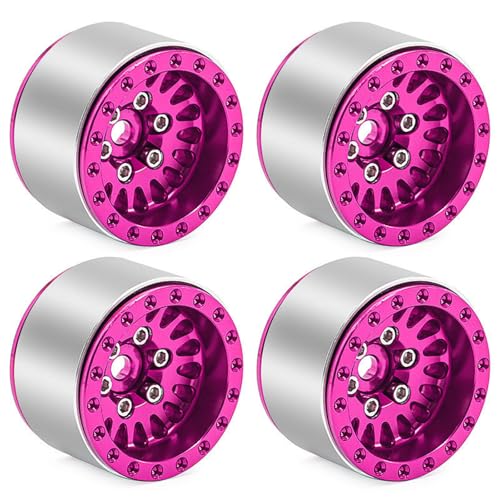 Obotsnoi 2,5 cm Beadlock-Rad Set mit 4 Stück für 1/18 Fernbedienung Crawler SCX24 und TRX4M Modell Crawlers Zubehör von Obotsnoi