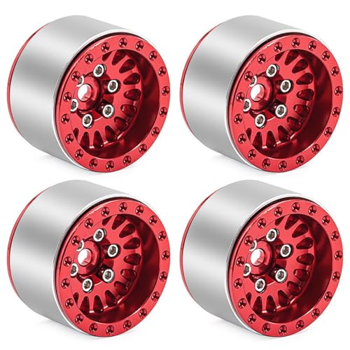 Obotsnoi 2,5 cm Beadlock-Rad Set mit 4 Stück für 1/18 Fernbedienung Crawler SCX24 und TRX4M Modell Crawlers Zubehör von Obotsnoi