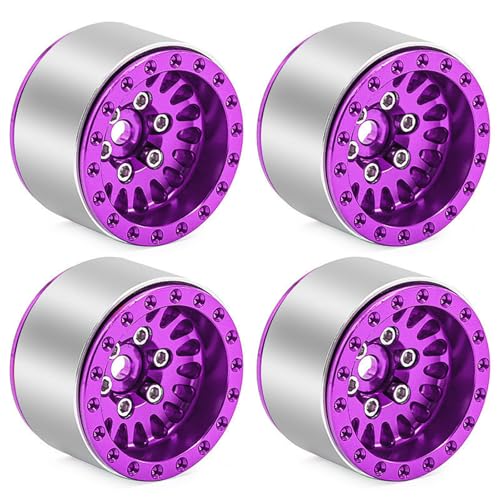 Obotsnoi 2,5 cm Beadlock-Rad Set mit 4 Stück für 1/18 Fernbedienung Crawler SCX24 und TRX4M Modell Crawlers Zubehör von Obotsnoi