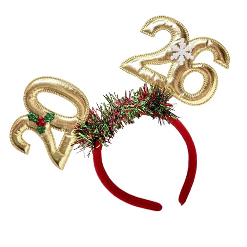 Obotsnoi 2026 Glitzernde Girlanden Neujahrs-Stirnbänder mit gepolsterter Zahl, bequemer Haarschmuck für Festival, Event, Feier, glitzerndes Haar-Accessoire für Neujahr Obotsnoi 2026 Glitzernde Girlanden Neujahrs-Stirnbänder mit gepolsterter Zahl, bequemer Haarschmuck für Festival, Event, Feier, glitzerndes Haar-Accessoire für Neujahr von Obotsnoi