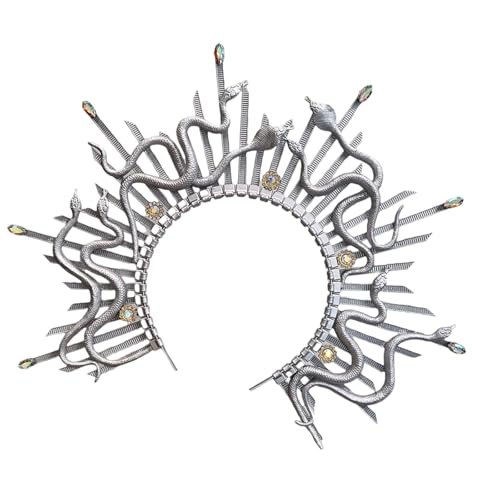 Obotsnoi Antikes Schlangen-Haarband für Damen und Mädchen, Thema, Veranstaltungen, Versammlungen, Kronen, Kopfschmuck für tägliche Party, Styling, Party, Abendveranstaltung, Kopfbedeckung von Obotsnoi