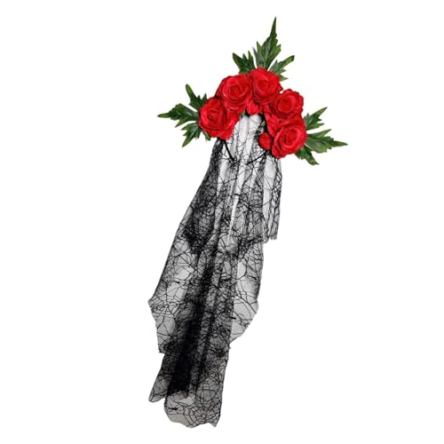 Obotsnoi Auffälliges Harz-Haarband mit Polyester-Netz und floralen Designs, Cosplay-Zubehör für Halloween, Cosplays, Event, Rose und Spitze Obotsnoi Auffälliges Harz-Haarband mit Polyester-Netz und floralen Designs, Cosplay-Zubehör für Halloween, Cosplays, Event, Rose und Spitze von Obotsnoi