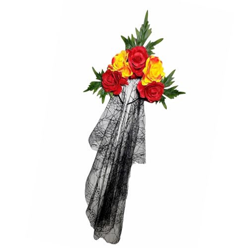Obotsnoi Auffälliges Harz-Haarband mit Polyester-Netz und floralen Designs, Cosplay-Zubehör für Halloween, Cosplays, Event, Rose und Spitze Obotsnoi Auffälliges Harz-Haarband mit Polyester-Netz und floralen Designs, Cosplay-Zubehör für Halloween, Cosplays, Event, Rose und Spitze von Obotsnoi