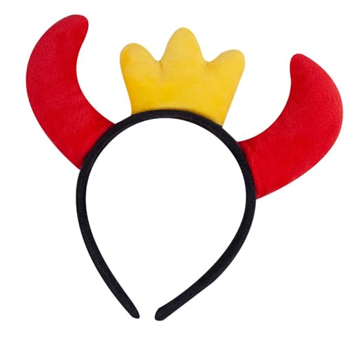 Obotsnoi Festival-Horn-Haarband, leichtes Design, Halloween-Partyzubehör, bequem zu tragen, vielseitig verwendbar, Halloween, Cosplays, Teufelshörner von Obotsnoi