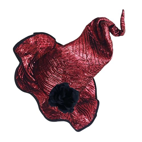 Obotsnoi Halloween-Hexenhut, bequemer Zauberer mit Blume für Cosplay und Mystery-Themen-Versammlungen, Rollenspiele, Kopfbedeckung, Hexenzubehör Obotsnoi Halloween-Hexenhut, bequemer Zauberer mit Blume für Cosplay und Mystery-Themen-Versammlungen, Rollenspiele, Kopfbedeckung, Hexenzubehör von Obotsnoi