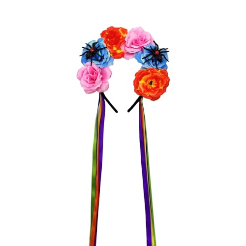 Obotsnoi Halloween Spiders Stirnbänder Buntes Blumenhaar Hoop Feste Kopfbedeckung Für Partys Festiven Accessoires Bunte Halloween Spiders Head Accessoire von Obotsnoi