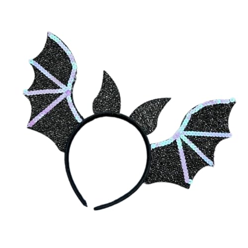 Obotsnoi Halloween Teufelsflügel Stirnbänder Cosplay Teufelsflügel Kopfbedeckung Haarbänder Kopfbedeckung Halloween Haarbänder Geburtstag Party von Obotsnoi