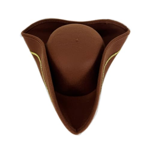 Obotsnoi Klassischer viktorianischer Piratenhut, weiches Futter, kaltes Wetter, Kostüm, Dreieck für Halloween, Maskerade, Party-Zubehör, Erwachsenenpirat für Themenpartys Obotsnoi Klassischer viktorianischer Piratenhut, weiches Futter, kaltes Wetter, Kostüm, Dreieck für Halloween, Maskerade, Party-Zubehör, Erwachsenenpirat für Themenpartys von Obotsnoi