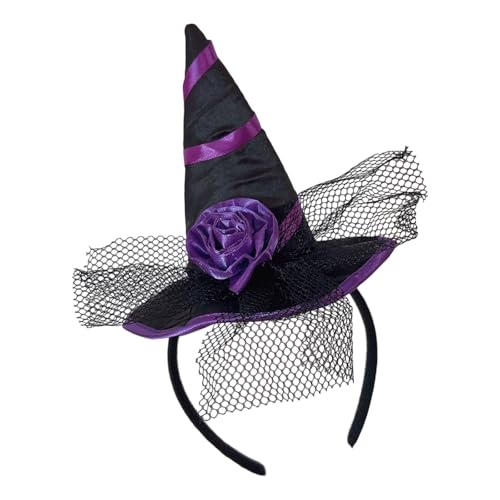 Obotsnoi Leichtes Hexenkostüm, Kopfbedeckung, Halloween-Cosplay-Zubehör, Haarreifen, Kopfbedeckung für Frauen und Mädchen, Event, Party, Haarreifen von Obotsnoi