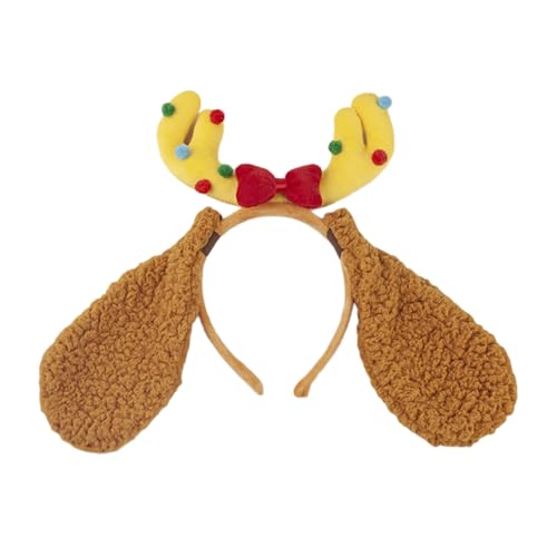 Obotsnoi Lustiger Haarreif mit Hundeohren für Frauen und Mädchen, pelziges Plüschtier Thema, Haarband, Familienparty, Kostüm, Zubehör, Karneval, Kopfbedeckung von Obotsnoi