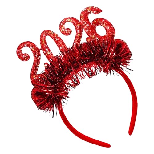 Obotsnoi Schimmernde 2026 Kopfbedeckung, weicher Stoff, Haarschmuck, Haarschmuck mit metallischen Zahlen, Option, Urlaub, Party, unverzichtbar, Neujahr, Weihnachten, Foto-Requisite Obotsnoi Schimmernde 2026 Kopfbedeckung, weicher Stoff, Haarschmuck, Haarschmuck mit metallischen Zahlen, Option, Urlaub, Party, unverzichtbar, Neujahr, Weihnachten, Foto-Requisite von Obotsnoi