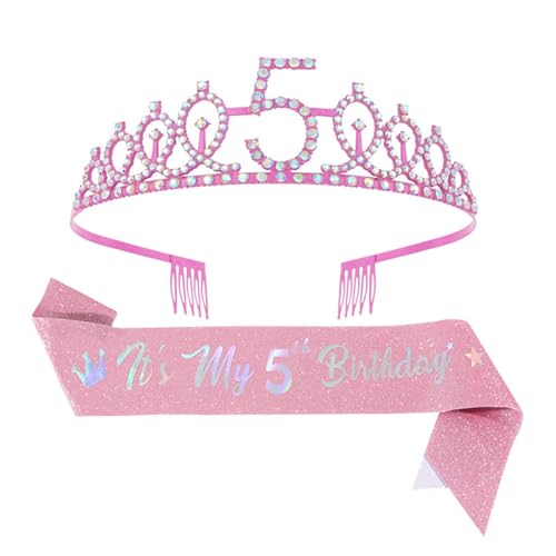 Obotsnoi Shimmering Birthday Celebration Set Crystal Tiaras Headpiece And Glittered Sash For Kids Kids Rhinestone Party Headgear Obotsnoi Shimmering Birthday Celebration Set Crystal Tiaras Headpiece And Glittered Sash For Kids Kids Rhinestone Party Headgear von Obotsnoi