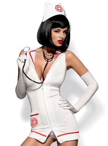 Obsessive"Emergency Dress" sexy Krankenschwester Kostüm mit Stethoskop von Obsessive