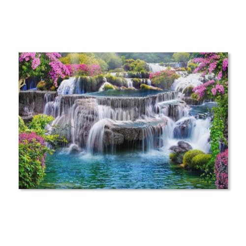 Erwachsene Kinder Puzzles 1000 Teile Puzzle，Natürliche Landschaft，einfaches Puzzle Spiel Rolle Puzzle Bildung Spielzeug Spiel Familie Dekoration（38x26cm）-A3 von ObuMI