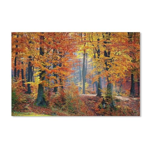 Klassisches Puzzle 1000 Teile，Herbstlicher Ahornwald，Kind Oder Einen Freund,1000 Piece(75x50cm-B9 von ObuMI
