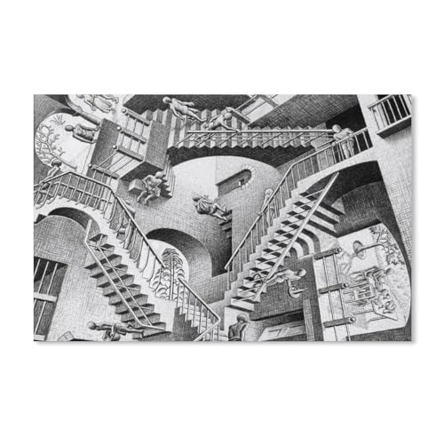 Papier Puzzle 1000 Stück，abstrakte Treppe，Puzzles Lernspielzeug Für Erwachsene Geburtstagsgeschenk（52x38cm）-D78 von ObuMI