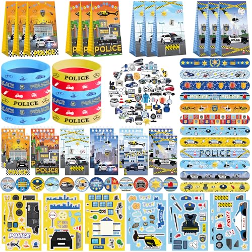 Obussgar Polizei Party Favour Supplies einschließlich Polizei Geschenk-Taschen, Aufkleber, Abzeichen, Armbänder für Polizei Thema Geburtstagsparty Obussgar Polizei Party Favour Supplies einschließlich Polizei Geschenk-Taschen, Aufkleber, Abzeichen, Armbänder für Polizei Thema Geburtstagsparty von Obussgar