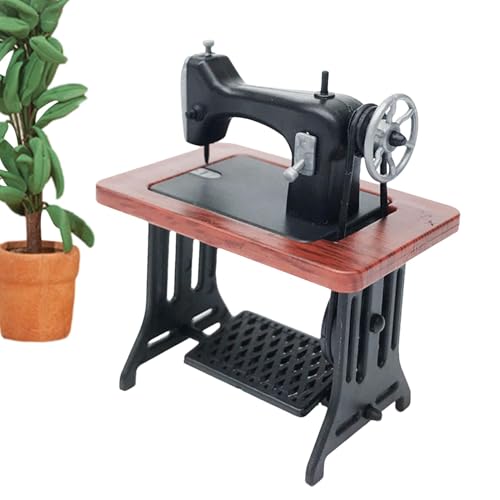 Nähmaschine Miniatur, Puppenhauszubehör Spielzeug, Kleines 1:24 Modell Nähmaschinen, House Accessoires Landschafts Ornament Für Spielzimmer, Esszimmer, Esszimmer von Ocastuted