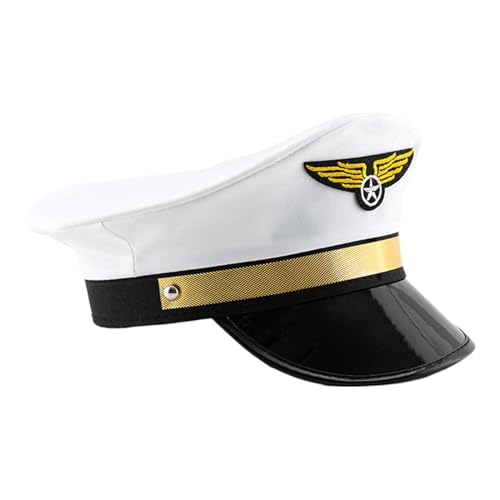 Ocastuted Pilotkapitän Hüte Für Männer, Women Cap, Captain Admiral Hut Verstellbare Marinehüte, Verstellbar Für Männer Frauen, Für Halloween Partys Und Cosplay -Nautische Stickmützen Ocastuted Pilotkapitän Hüte Für Männer, Women Cap, Captain Admiral Hut Verstellbare Marinehüte, Verstellbar Für Männer Frauen, Für Halloween Partys Und Cosplay -Nautische Stickmützen von Ocastuted