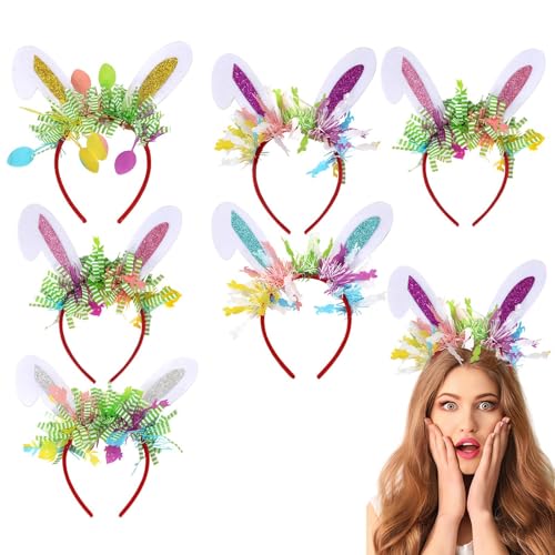 Osterhasen-Ohr-Stirnbänder für Partys | 6 Stück Osterohren Stirnband Plüsch Hasenohren Haarbänder | Hasenohren Cosplay Kostüm Set Ostern Tag Party Kostüm Dekoration Osterhasen-Ohr-Stirnbänder für Partys | 6 Stück Osterohren Stirnband Plüsch Hasenohren Haarbänder | Hasenohren Cosplay Kostüm Set Ostern Tag Party Kostüm Dekoration von Ocastuted
