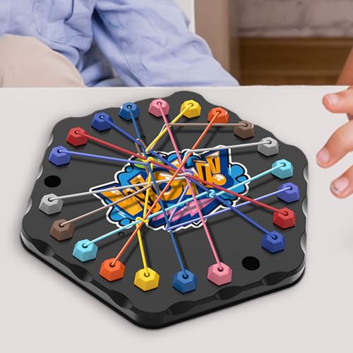 Rope Knot Logic Spiel, Twisted Seil Puzzlespiel, Brainy Knots Rope Untangling Puzzle-Brettspiel, Interactive Game Ropes Challenge Spielzeug, Farbenfrohe Verdrehte Seile Sortieren Puzzlespiel von Ocastuted
