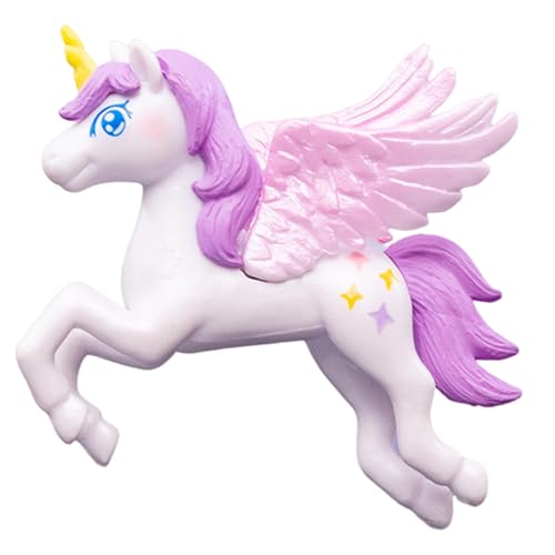 Tortenaufsatz mit einem Hörner und Flügeln, Cupcake-Topper, Statue, Kuchendekoration, kleine Cartoon-Hochzeitstorte mit einem Horn, Auto-Ornament von Ocastuted