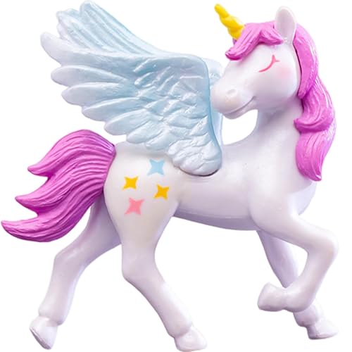 Tortenaufsatz mit einem Hörner und Flügeln, Cupcake-Topper, Statue, Kuchendekoration, kleine Cartoon-Hochzeitstorte mit einem Horn, Auto-Ornament von Ocastuted