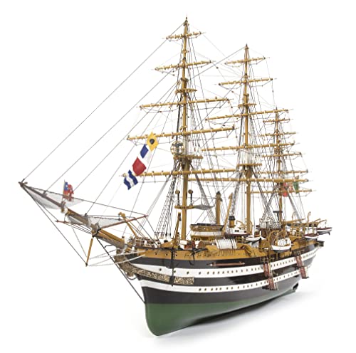 OCCRE Amerigo Vespucci Holz- und Metall-Modellbausatz 1:85, 600+ Teile, Maßstab 1:100, Segel nicht inbegriffen, FSC-zertifiziertes Holz, für Erwachsene, nicht zusammenklappbar von Occre