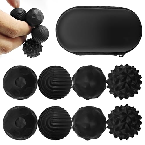 Magnetische Sensorik Bälle,8 Stück Magnetkugeln Stressball Silikon Sensorik Spielzeug,Sensory Toy,Fidget-Bälle Magnetspiel,für Büro, Zuhause und Partys (Schwarz) von Occupaternm