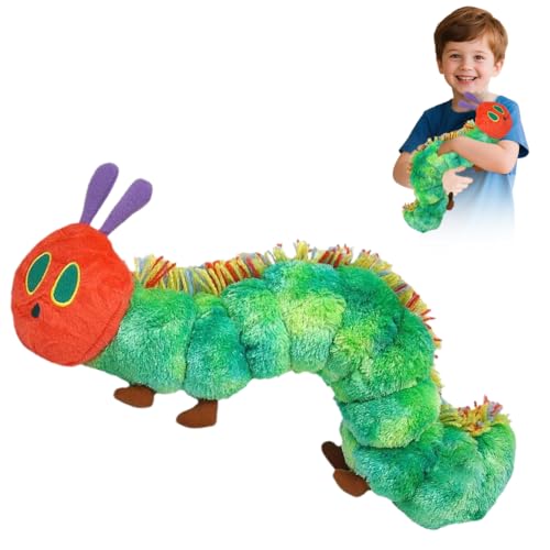 Occzin Kuscheltier Baby Otter 36 cm, Schlafotter Plüschtier für Kinder, kuscheltiere Kawaii Seeotter Stofftier zum Kuscheln & Spielen, Süßes Geschenk für Mädchen und Jungen (Raupe nimmersatt) von Occzin