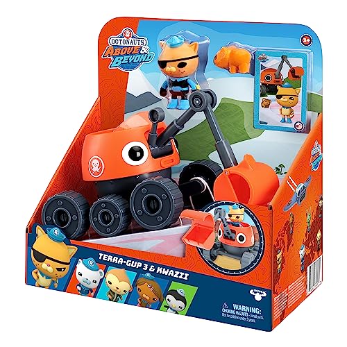 Octonauts Above & Beyond Terra Gup 3 und Kwazii Deluxe-Spielzeugfahrzeug & Figuren-Set, Missionen nachstellen, inklusive 7,1 cm großer Kwazii-Charakter-Figur und Pikas-Kreatur-Figur, von Octonauts